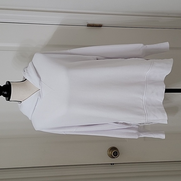 Abercrombie & Fitch Size S White Oversized Pullover Hoodie Sweatshirt, EUC - Picture 1 of 12
